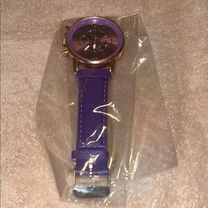Purple and Rose Gold Watch